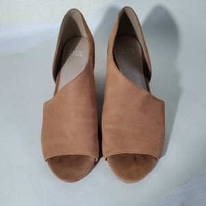 Eileen Fisher Fig Nubuck Open Size Shoes Cognac Brown Size 10